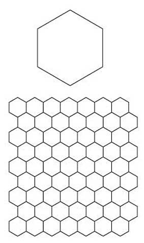 English Paper Piecing Hexagons Pattern